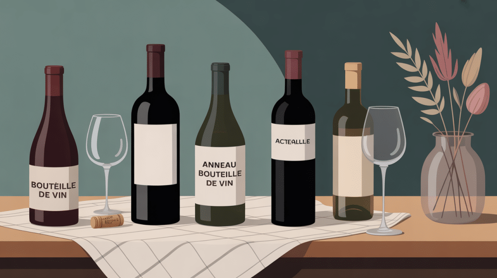 illustration anneau bouteille de vin accessoire sur goulot