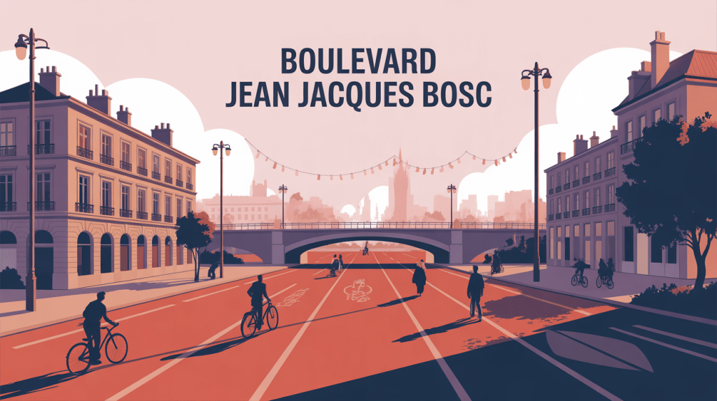 illustration moderne du boulevard jean jacques bosc bordeaux