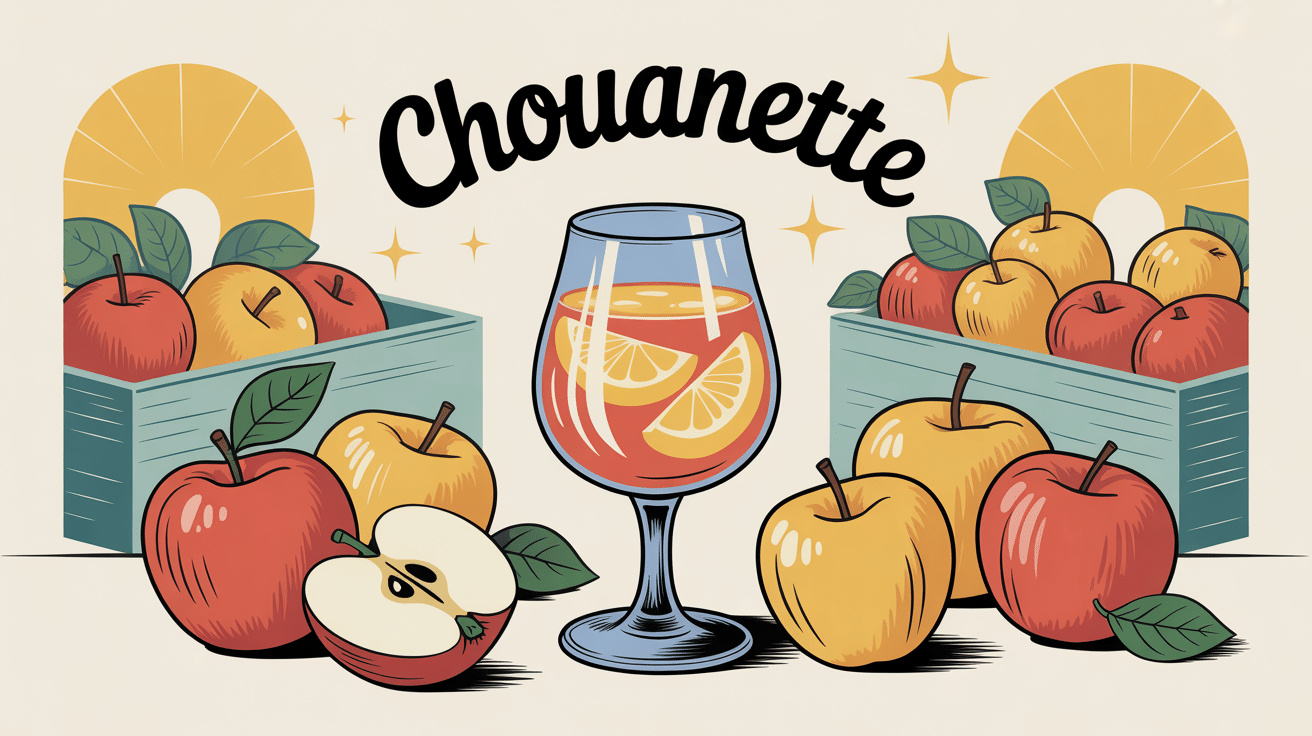 illustration chouanette verre tulipe pommes Normandie