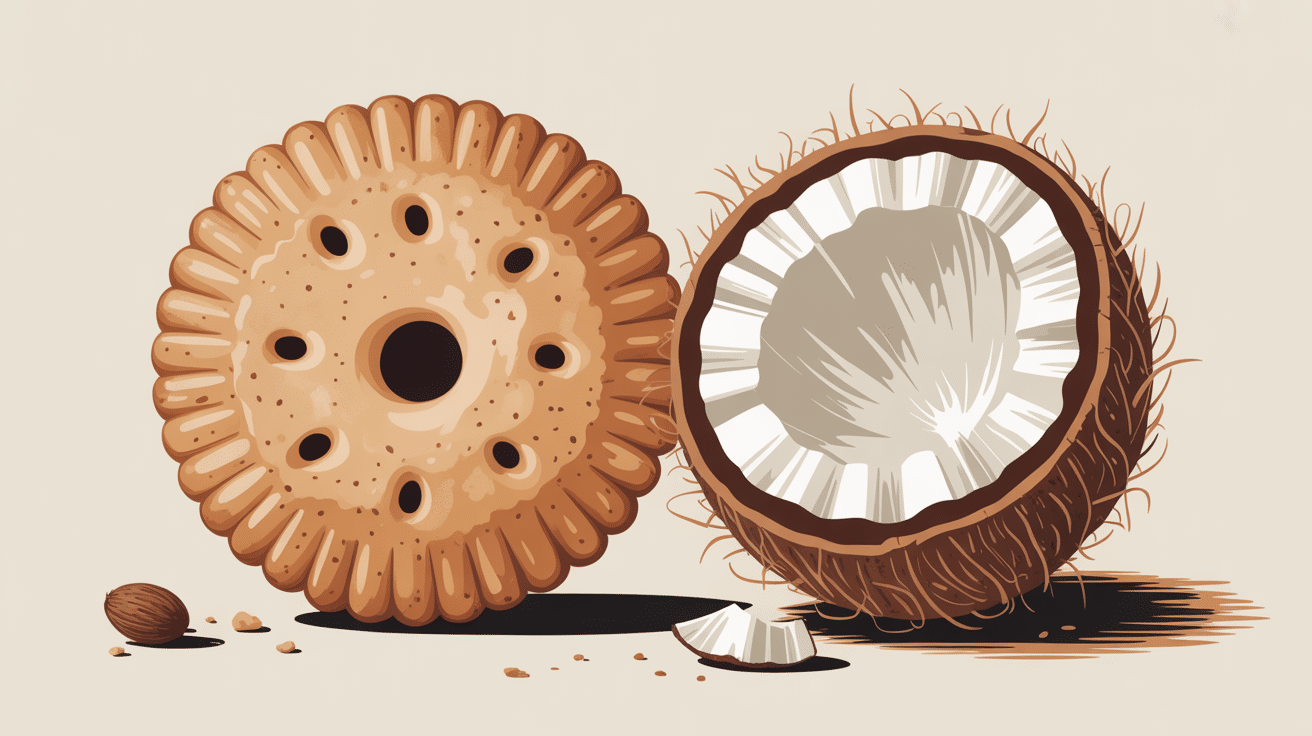 Illustration différence entre Congolais et rocher coco biscuits