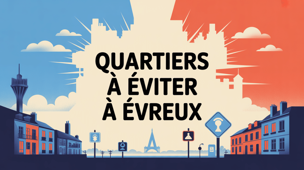 Évreux quartier à éviter vue abstraite informative
