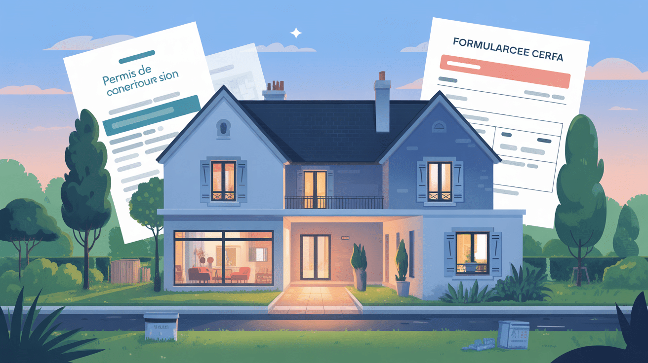 Illustration dossier extension permis de construire maison