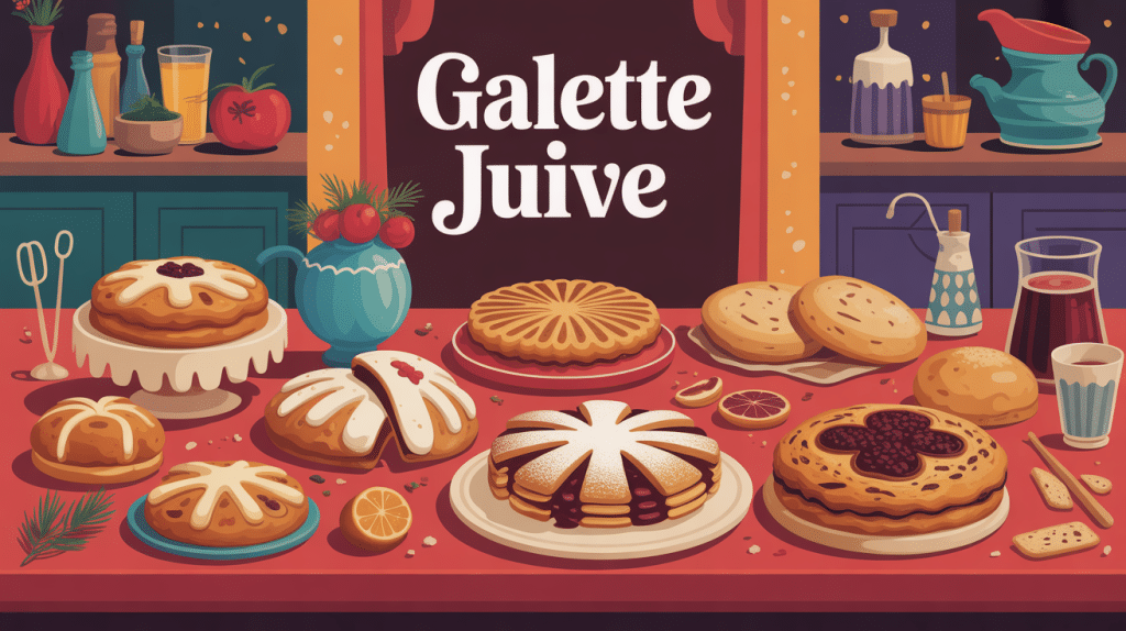 assortiment galette juif tradition sur table fête