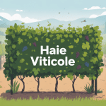 Illustration haie vigne écologique sur vignoble
