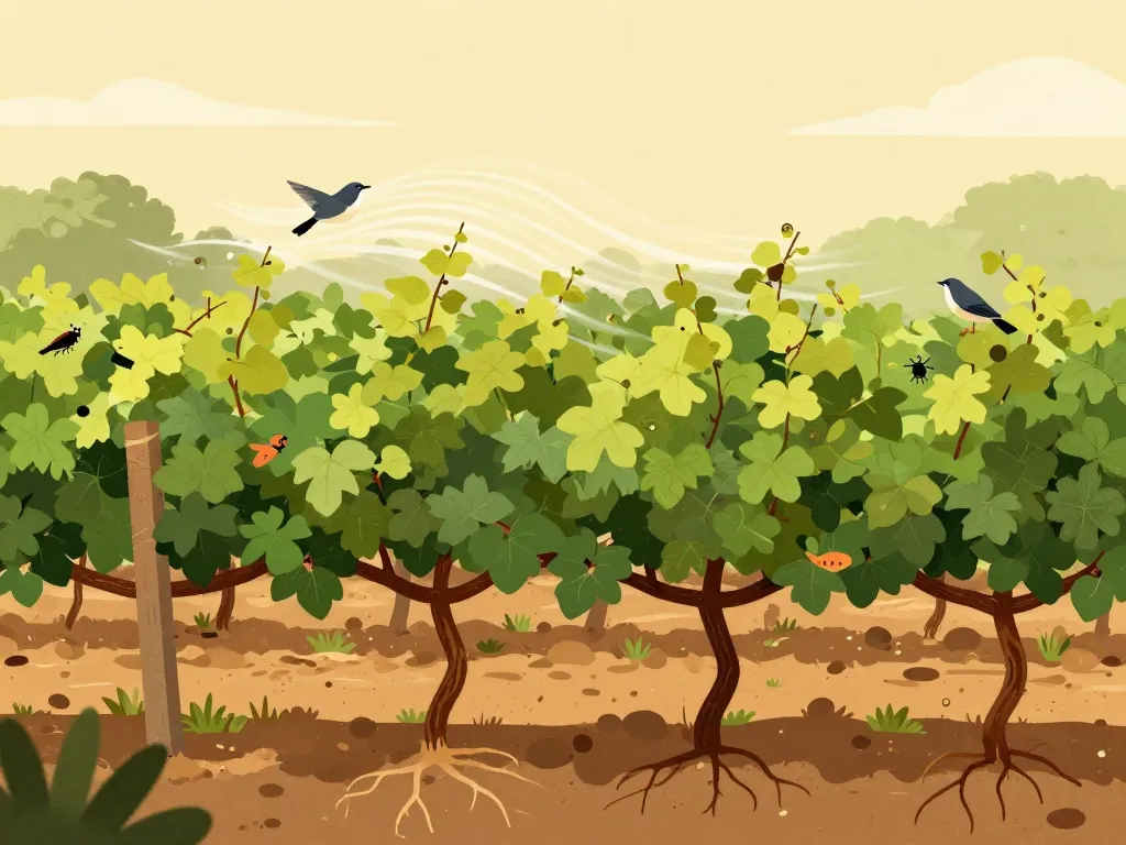 Illustration haie vigne impact multifonction vignoble