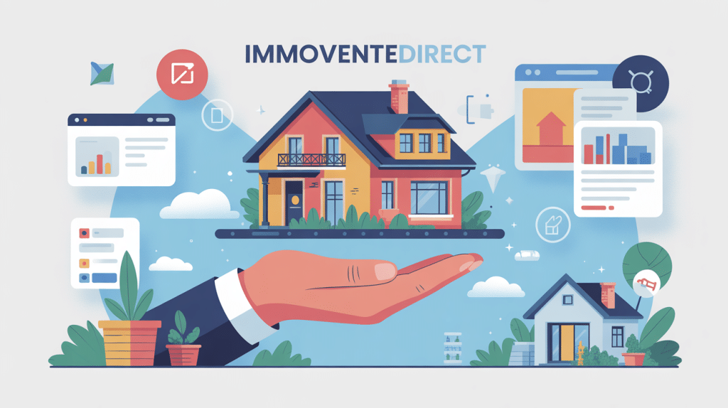 immoventedirect illustration vente immobilière moderne digitale