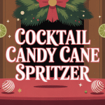 Verres de cocktail au bonbon candy cane spritzer sur table de Noël