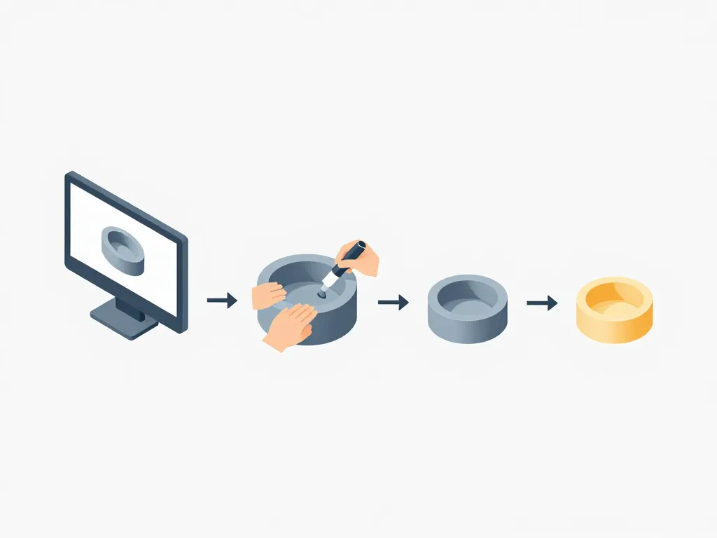 étapes création moule silicone sur mesure