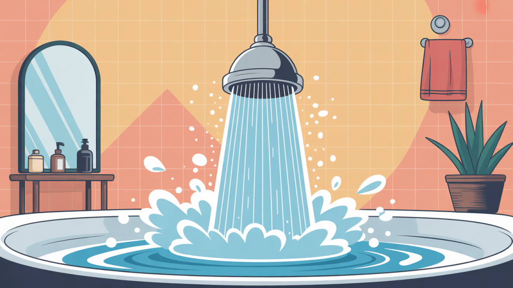 pommeau de douche haute pression jets puissants salle de bain moderne