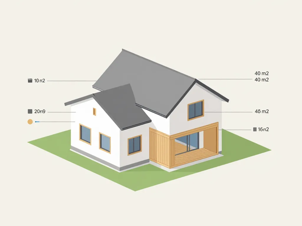 diagramme prix extension bois 40m2 structure finition