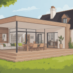 illustration moderne prix extension bois 40m2 maison