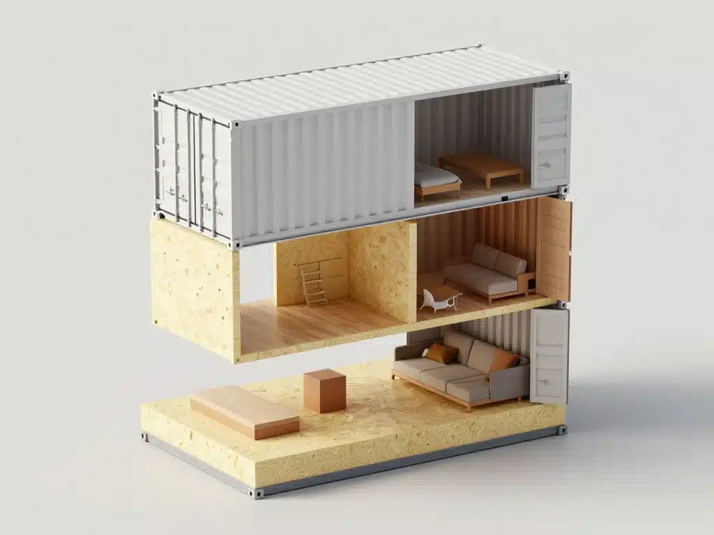 prix maisons containers schéma postes de coût