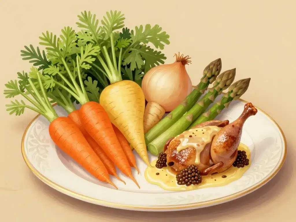 légumes pour quel légumes avec une poularde au vin jaune gourmet