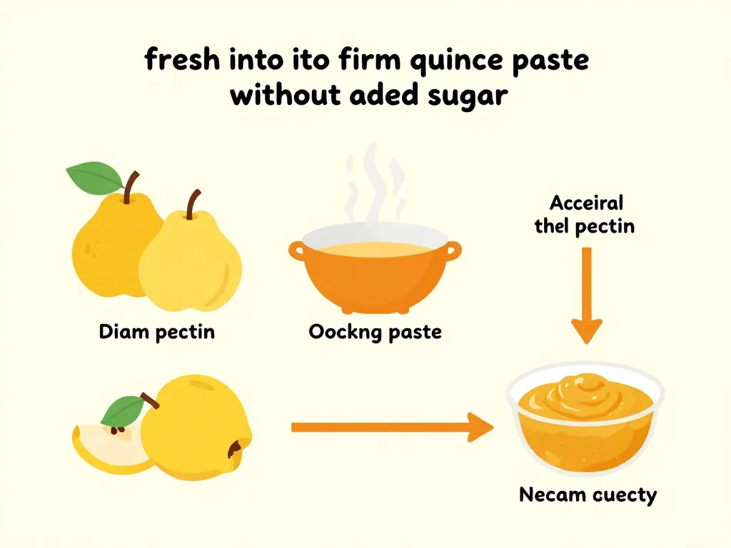 schéma transformation coing recette pâte de coing sans sucre
