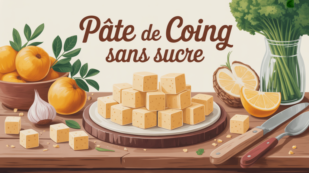 illustration recette pâte de coing sans sucre artisanale