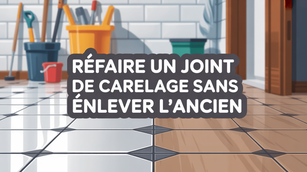 refaire un joint de carrelage sans enlever l'ancien illustration vectorielle