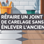 refaire un joint de carrelage sans enlever l'ancien illustration vectorielle