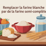 transition remplacer farine blanche par farine semi complète cuisine
