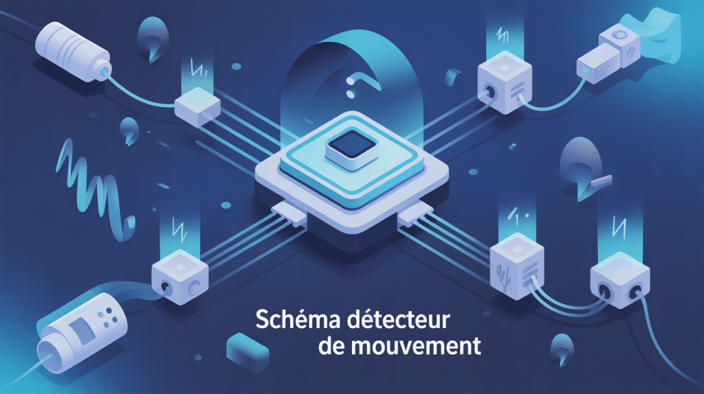 schema d'un detecteur de mouvement blocs electroniques illustration
