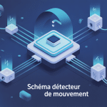 schema d'un detecteur de mouvement blocs electroniques illustration