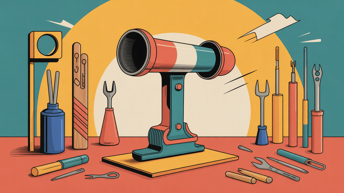 illustration scie sauteuse racetools sur établi avec matériaux