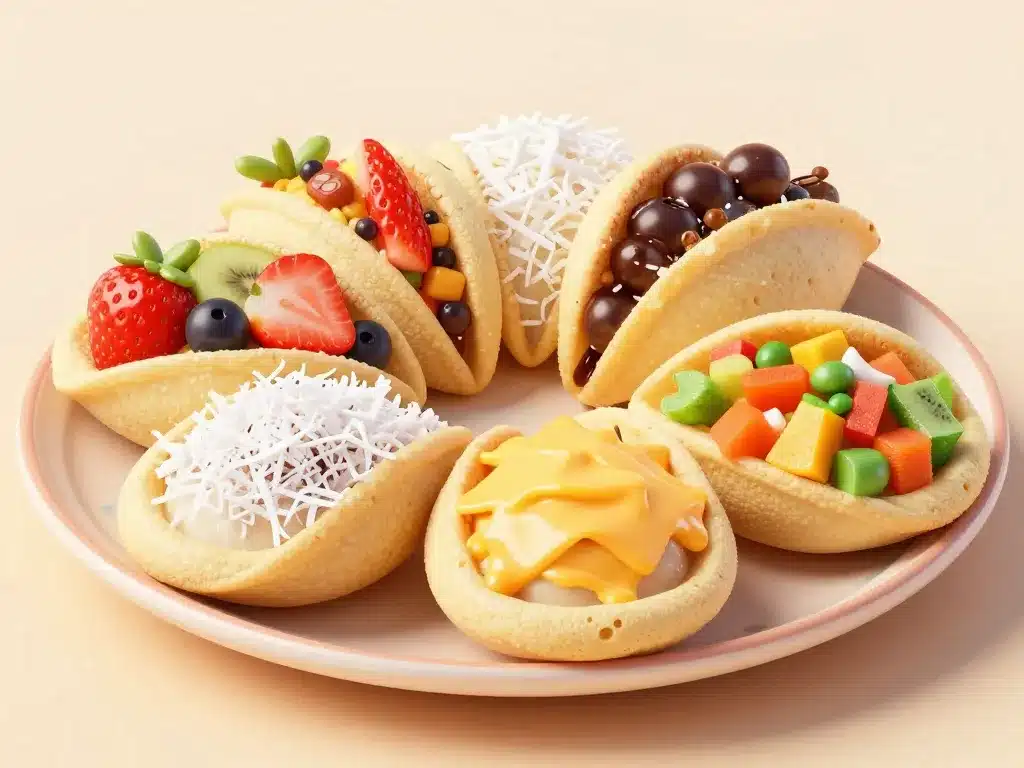 tapioca bresilien avec garnitures variees