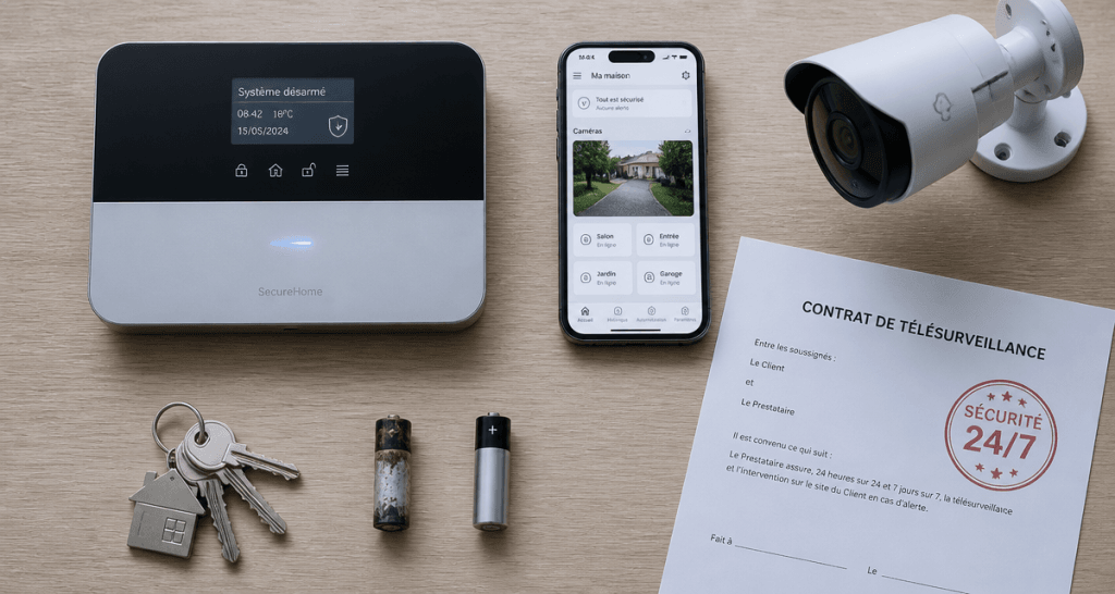 abonnement télésurveillance table objets sécurité
