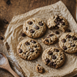 Cookies sans gluten fondants sur table rustique