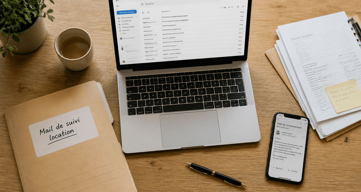 exemple mail après visite appartement sur bureau
