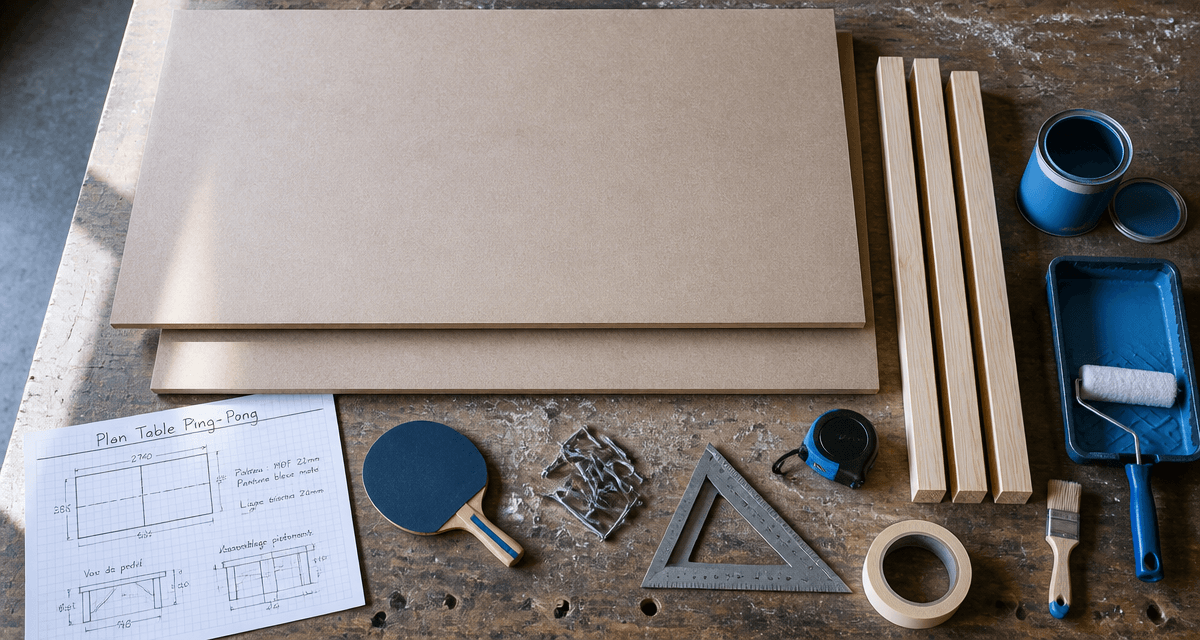 fabriquer une table de ping pong matériel et plan