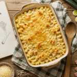Gratin de coquillettes recette facile pas cher sur table rustique