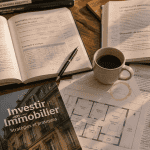 immobilier livre sur bureau avec documents fiscaux et plan