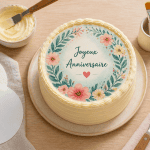 impression alimentaire pour gateau sucre et azyme sur layer cake