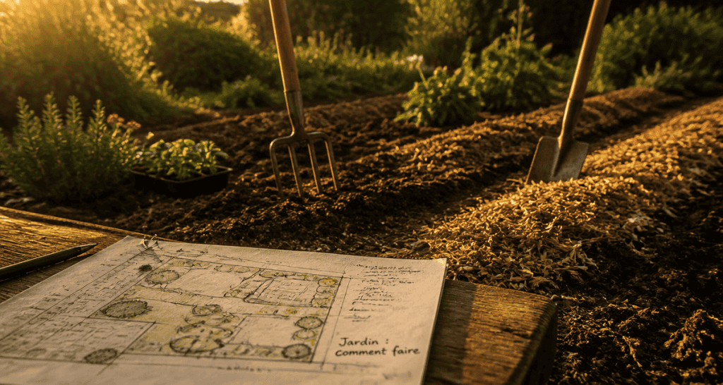 Jardin comment faire plan de masse outils