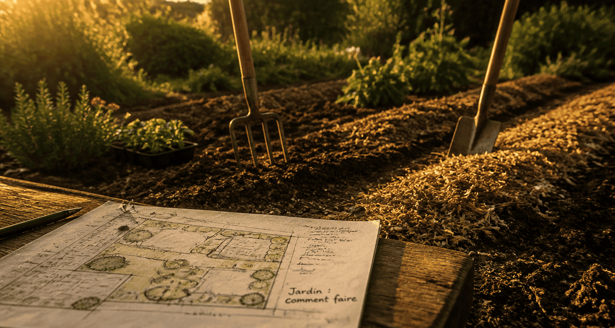 Jardin comment faire plan de masse outils