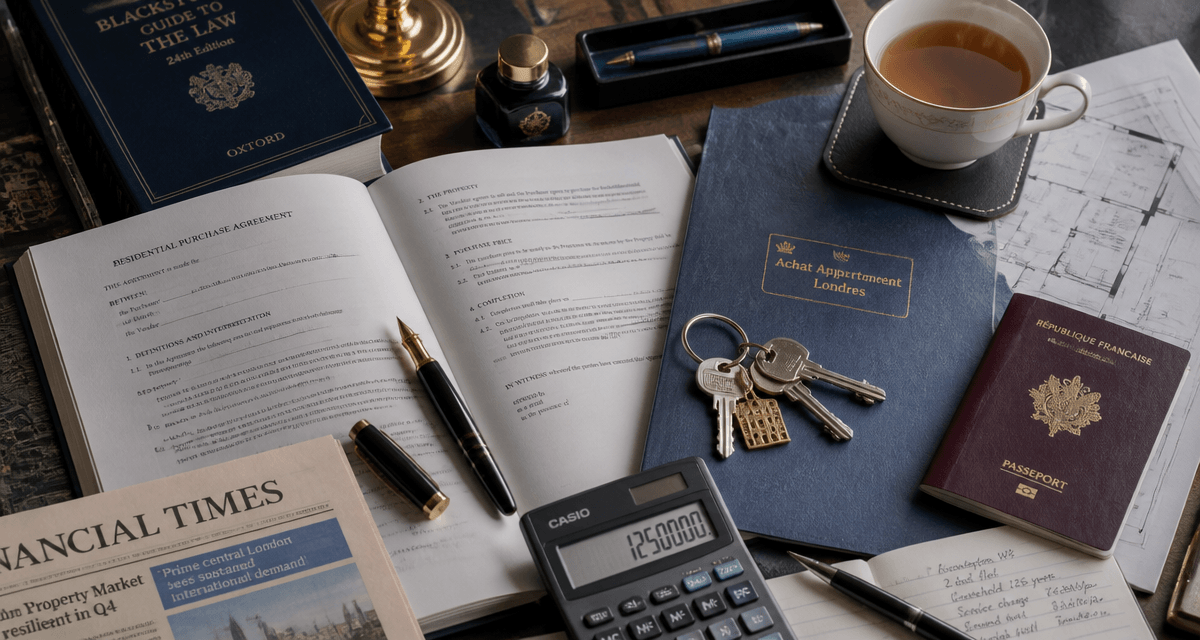 Londres achat appartement bureau contrats clés