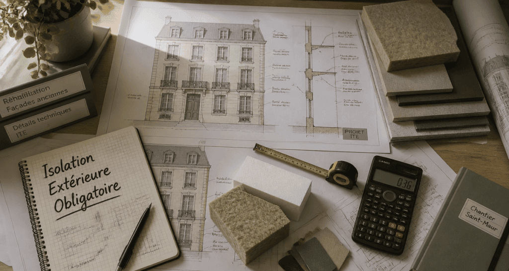 Obligation isolation extérieure immeuble ancien plans et isolants