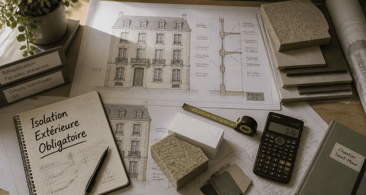 Obligation isolation extérieure immeuble ancien plans et isolants