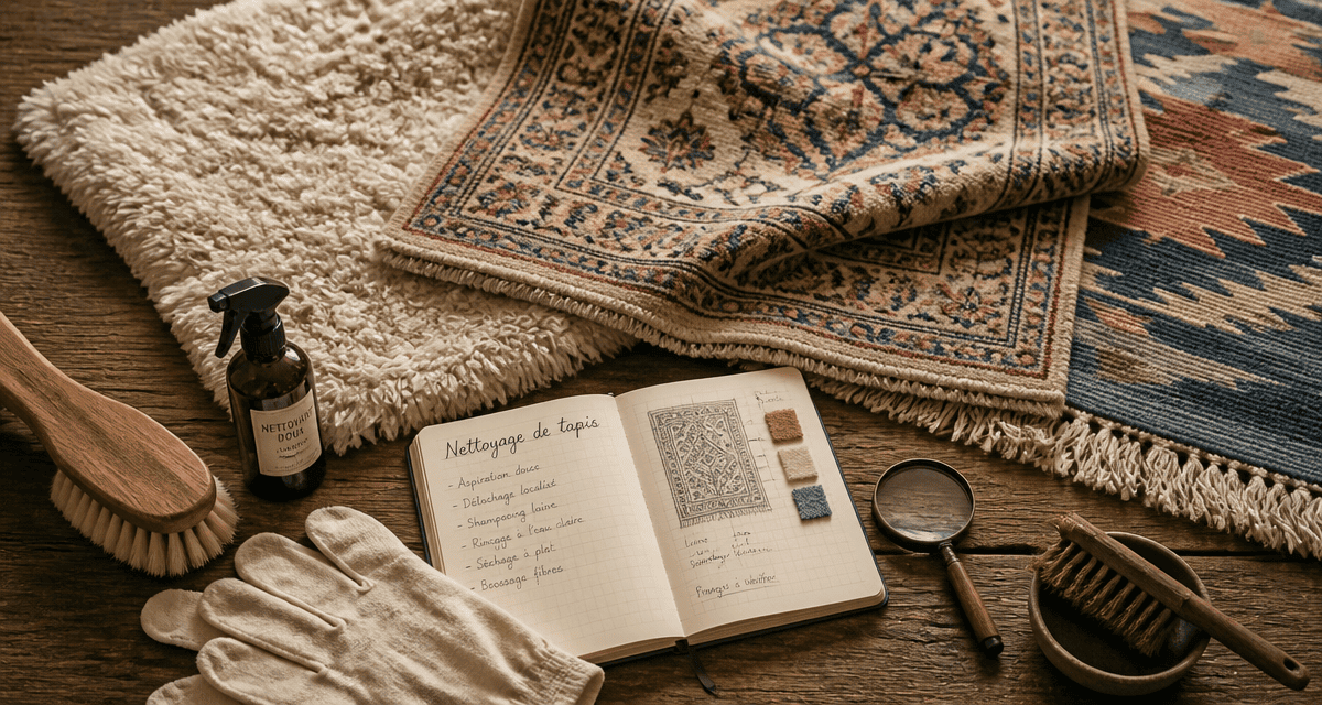 ou faire nettoyer un tapis laine coton synthétique accessoires