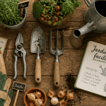 Outils jardinier facile sur plan de travail