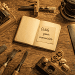 outils pour menuisier sur établi