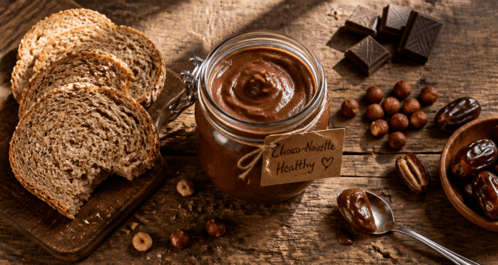 pate a tartiner healthy maison choco noisette pain
