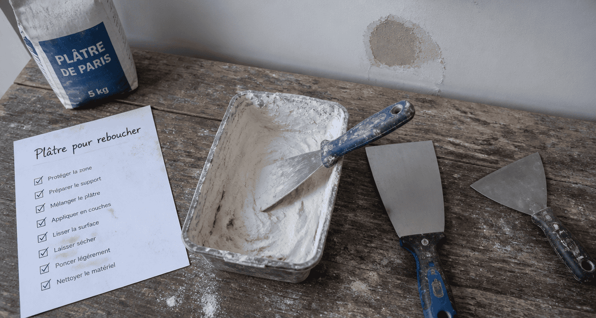 platre pour reboucher outils mur