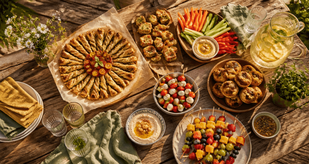 Quel plat pour la fête des voisins, buffet maison en extérieur