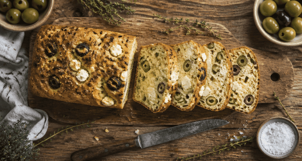 recette salé cake olives feta herbes de Provence