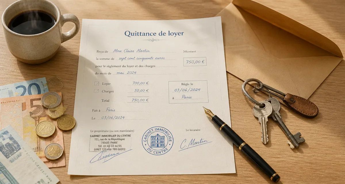 a quoi sert une quittance de loyer sur une table