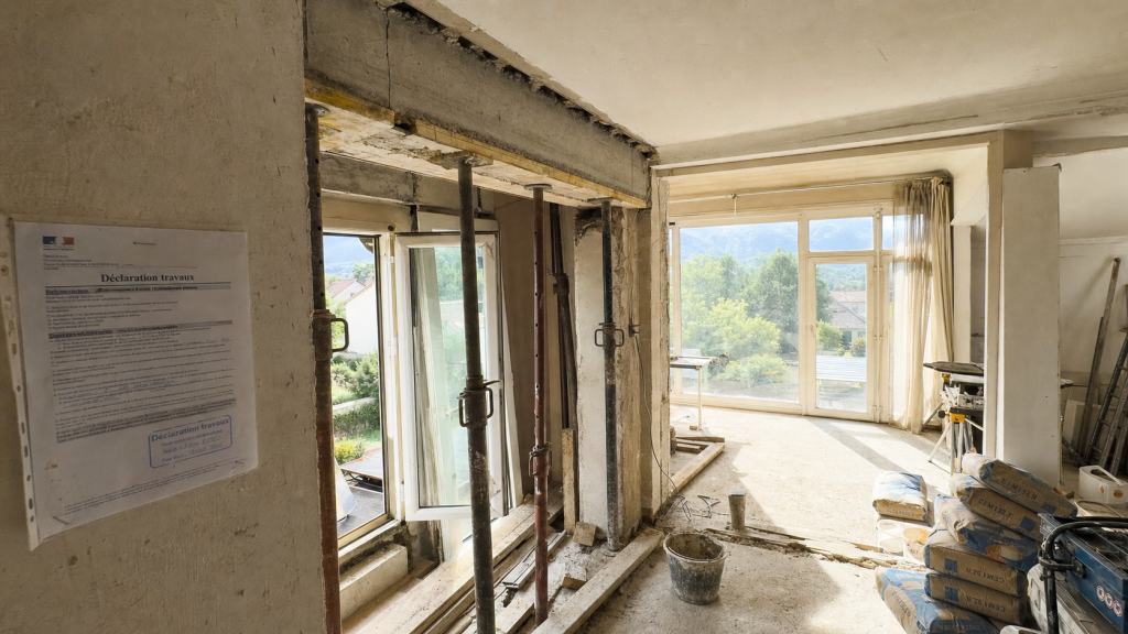 Agrandir fenetre : linteau béton armé lors de travaux