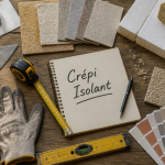 Echantillons crepi isolant outils artisan