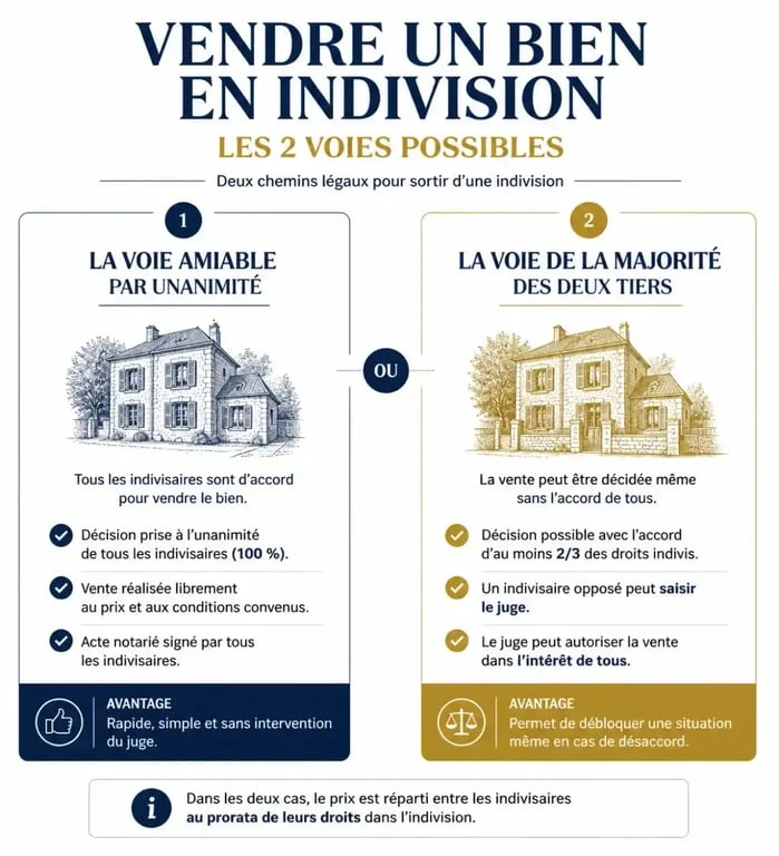 Processus de vente d'une maison en indivision entre frère et sœur : étapes et règles de décision