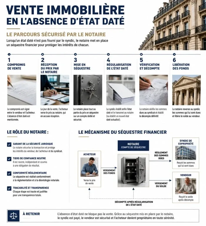 Processus de vente sans état daté et mécanisme de séquestre chez le notaire